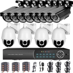 PTZ Zoom 16 Ch Channel CCTV DVR AHD 1080P 2 Megapixel Camera Security System