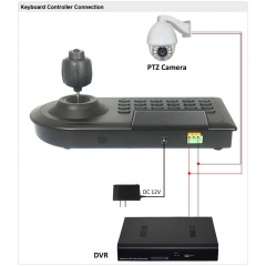 1200TVL Auto Tracking Waterproof Outdoor PTZ Camera With PTZ Keyboard Controller